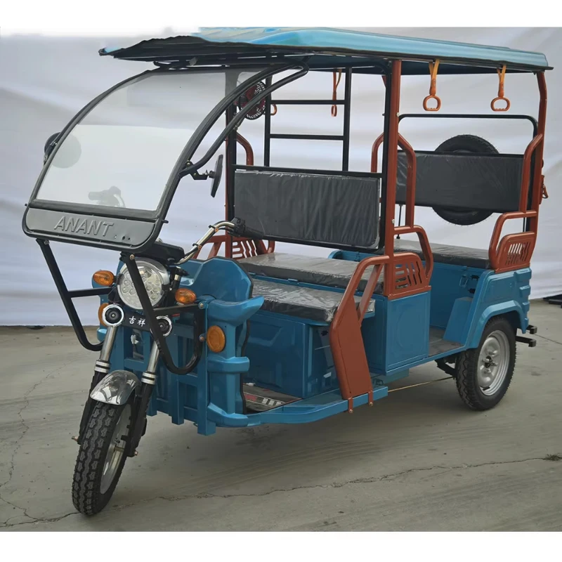 Powerful three-wheeled electric agricultural utility vehicle with open body