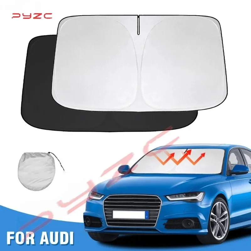 

Солнцезащитный козырек на лобовое стекло для Audi A6 2019-2023 гг. — складной, блокирует УФ-лучи, сохраняет прохладу в салоне автомобиля