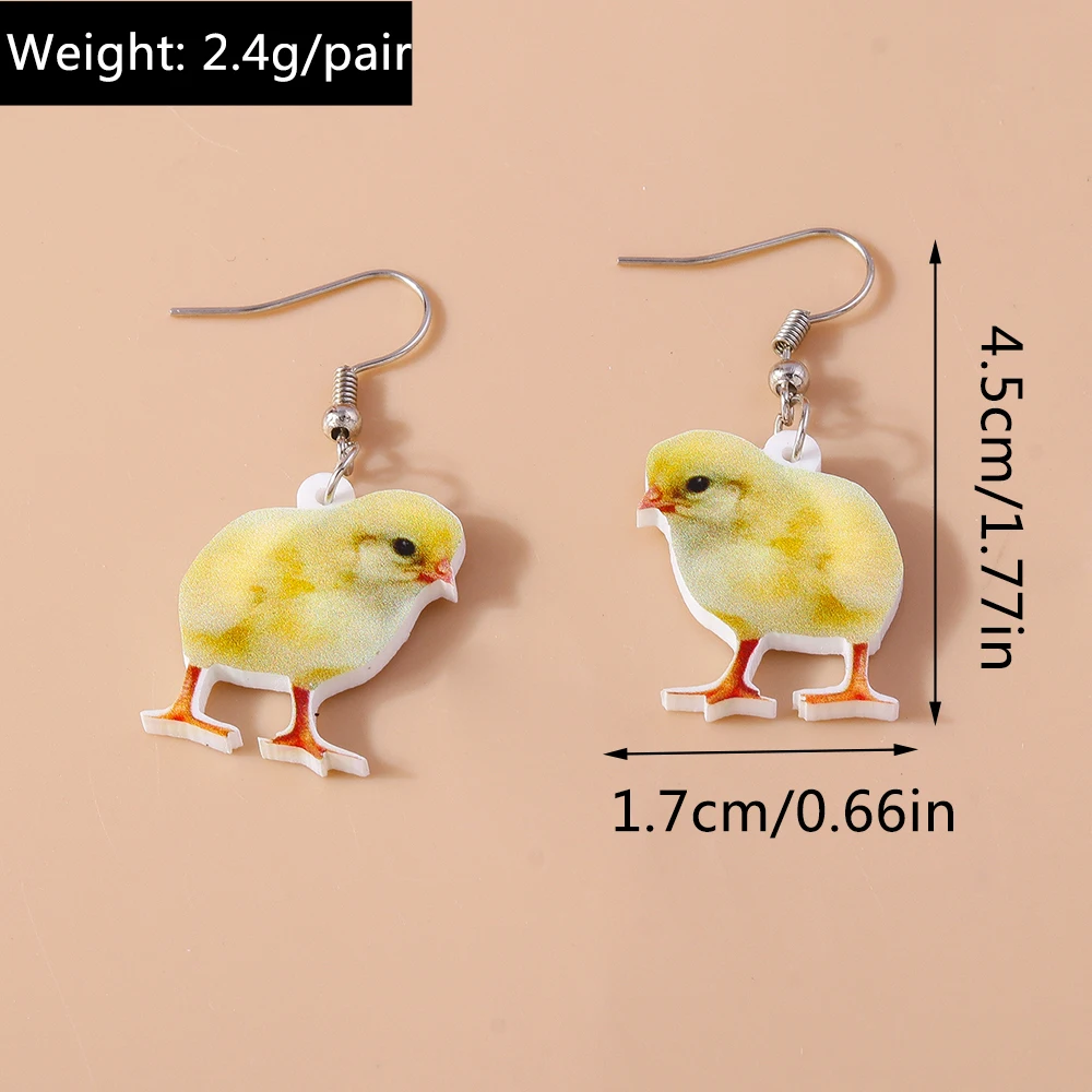 Aihua neue lustige Acryl Tier Ohrringe niedlichen Küken Maus Katze Labrador Hund Kaninchen Kuh Zebra Ohrringe für Frauen Schmuck Geschenke – Detail 17