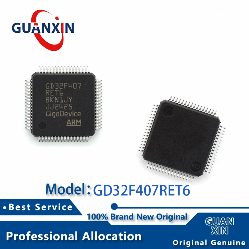 

100% New electronics Marking GD32F407RET6 LQFP-64 GD32F407