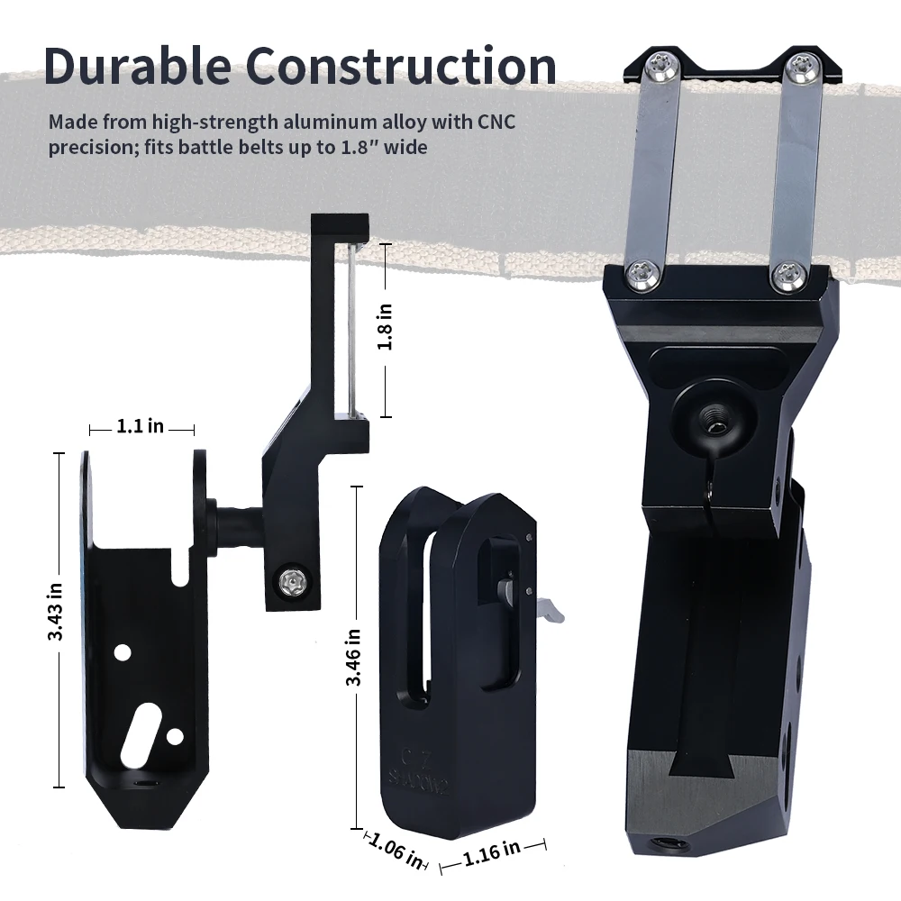 EverwildGear 전술 알루미늄 레이스 마스터 홀스터 Glock/1911 IPSC CNC Airsoft 사냥 슈팅 페인트 볼 액세서리