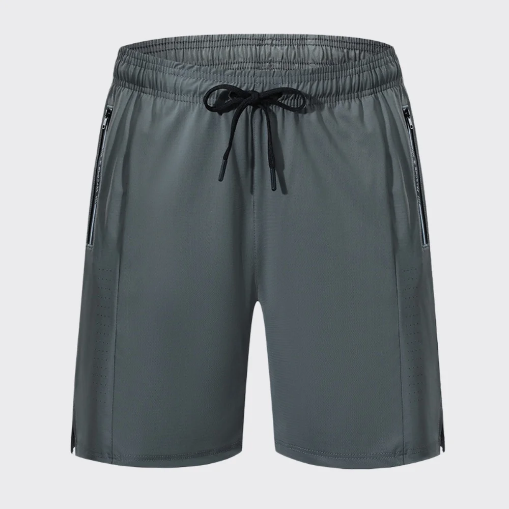 Summer Men Quick Dry Running Shorts Solid Color Fitness Sports Shorts Men's Breathable Loose Gym Outdoor Recreation Short Pant