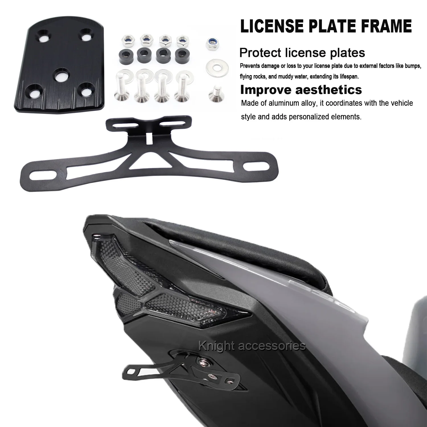 

For ZX-6R zx6r ZX6R 636 2024 2025 Rear License Plate Holder Tidy Motorcycle Fender Eliminator Kit ZX6R