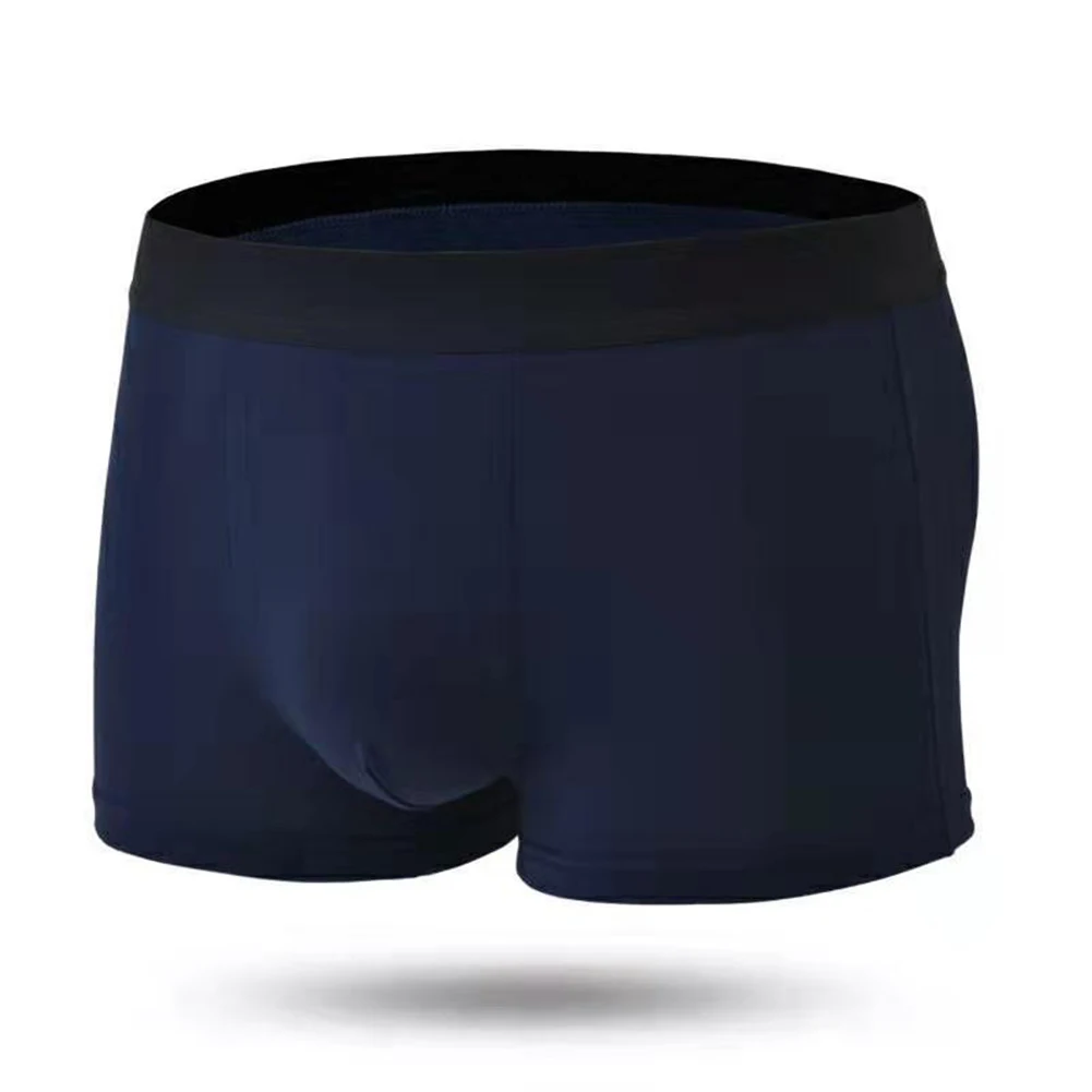 Men Sexy Stretch Trunks Solid Color Underwear Seamless Lingerie Sexy Breathable Soft Elastic Panties Loose Comfort Shorts