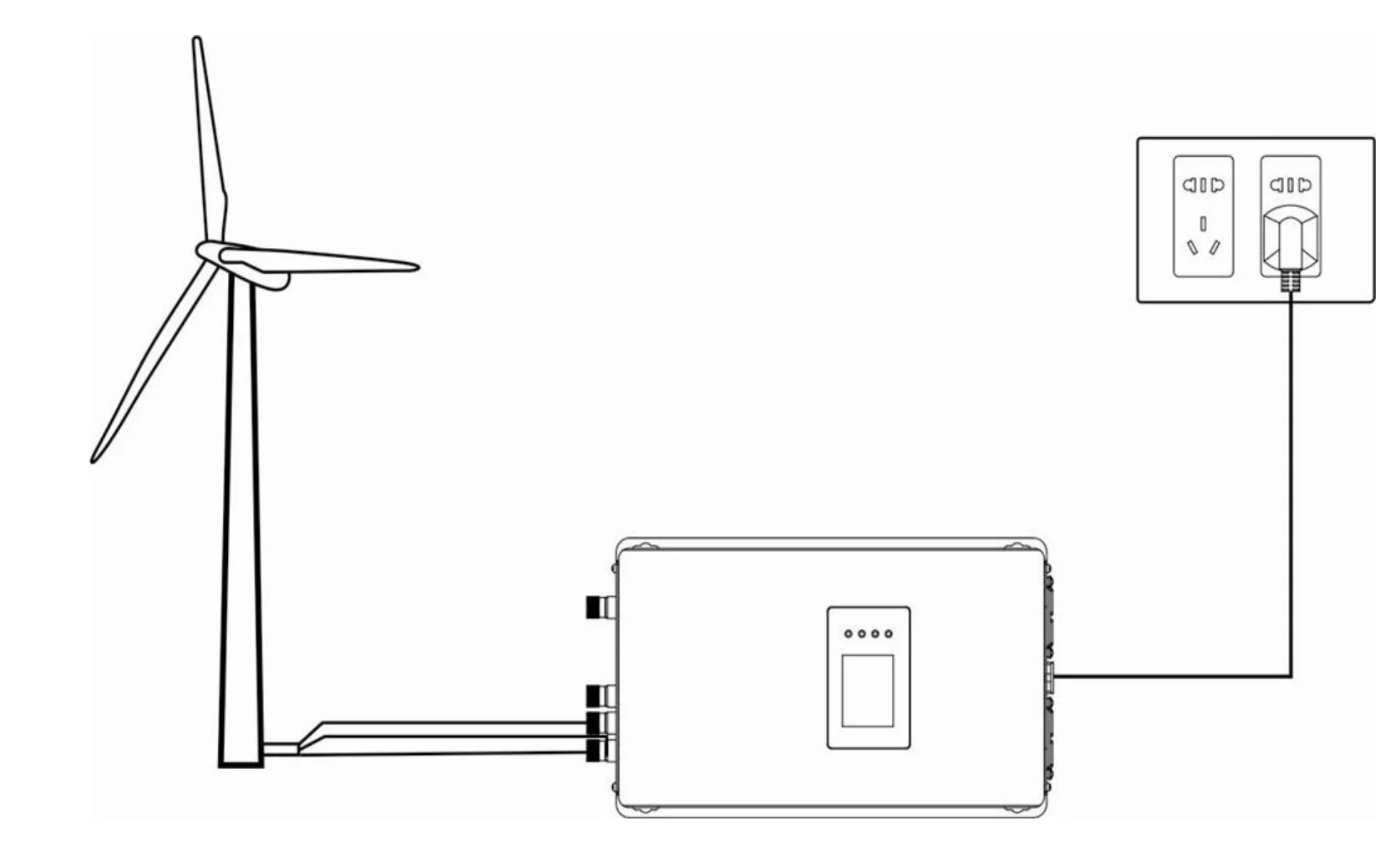 1000W Grid Tie Inverter For Wind Turbine Input 22-60Vdc/45-90Vdc MPPT Function On  Three Phase 