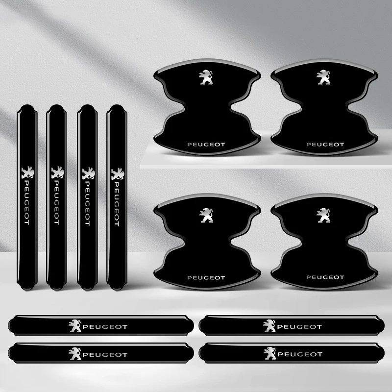 

Car Door Handle Bowl Protective Stickers Car Handle Anti-collision Strip For Peugeot 206 307 308 3008 207 208 408 508 2008 5008