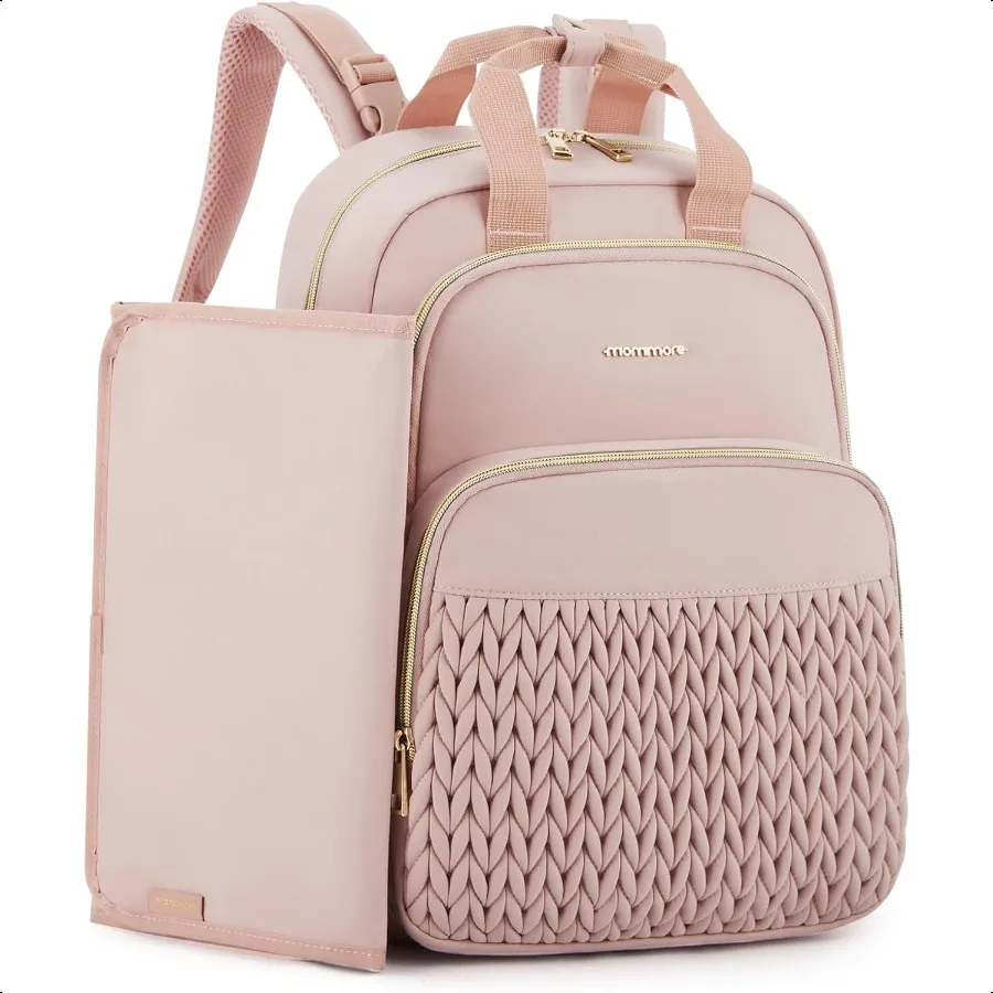 

Сумка для подгузников Маленький рюкзак для подгузников Стильные детские дорожные рюкзаки с изолированными карманами Пеленальный коврик Ремни для коляски