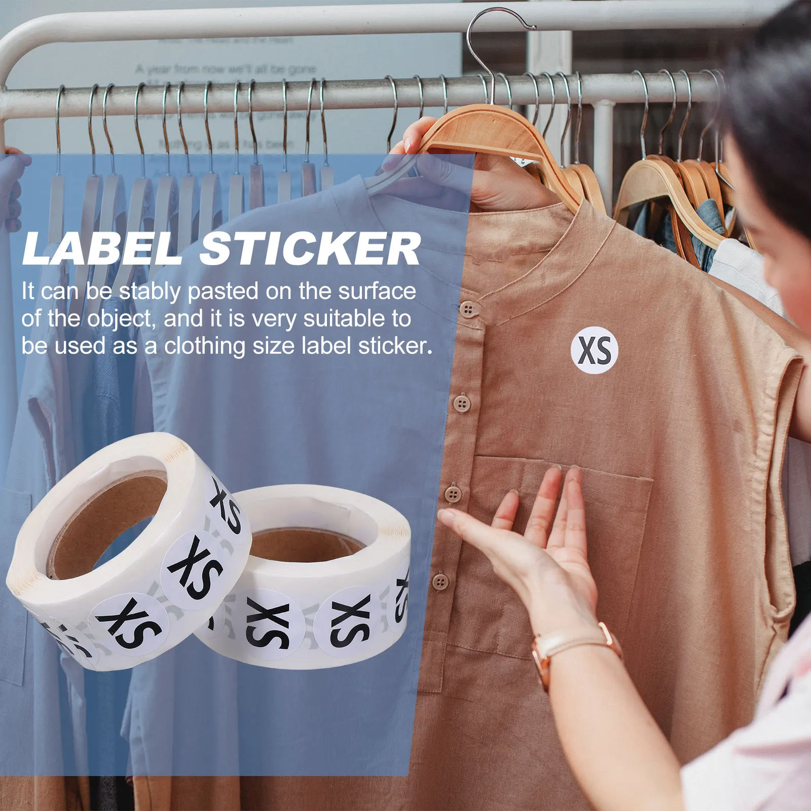 

Clothing Labels for Size Sticker Small Apparel Safe Self Adhesive Stickers