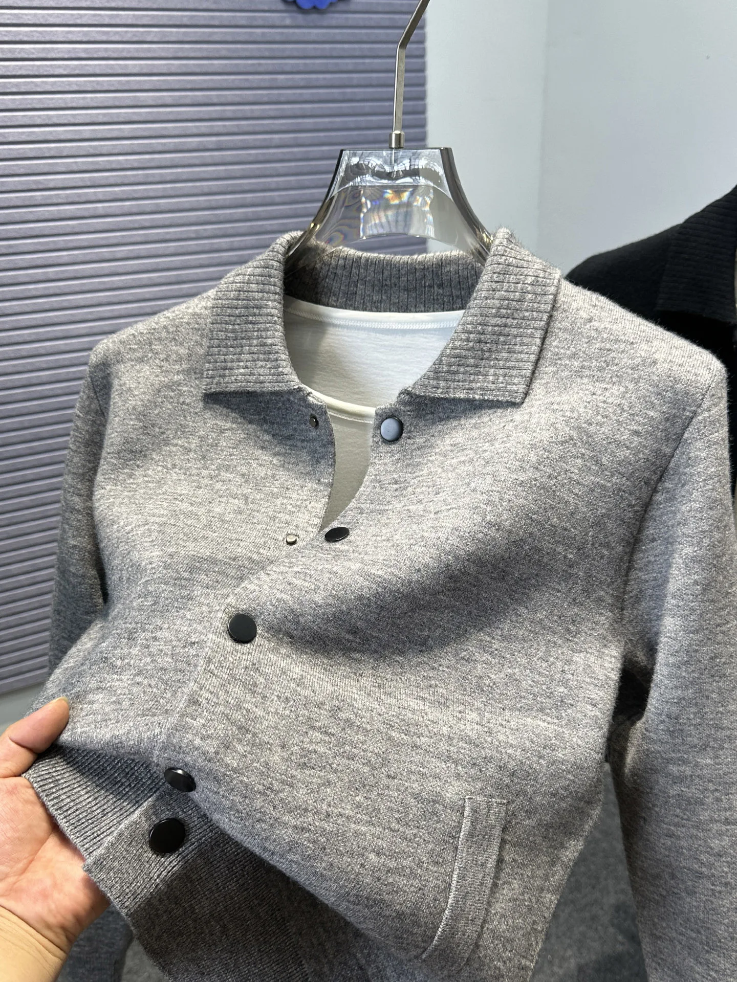 

Высококачественный вязаный кардиган мужской, повседневная верхняя одежда, осенне-зимний однотонный свитер-куртка, утепленное пальто, модный тренд