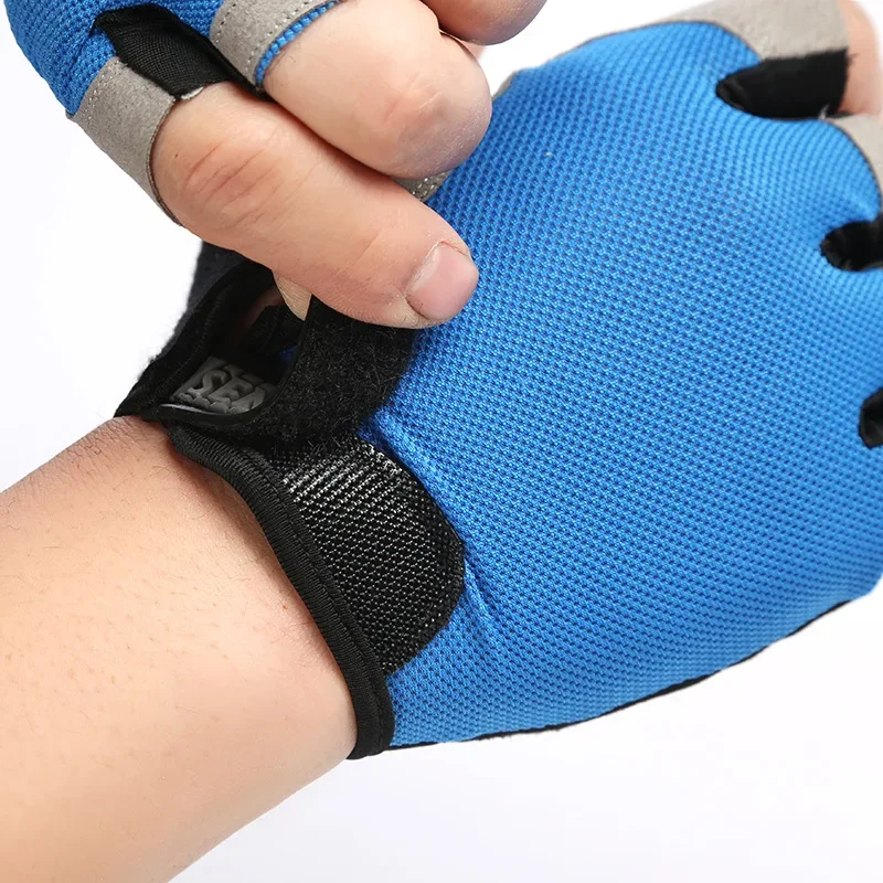 Men Women Gym Gloves Weightlifting Fitness Training Non Slip Palm Protector Breathable Fingerless Bike Bicycle Cycling Gloves