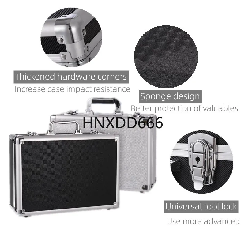 Aluminum Tool Box Safety Equipment Toolbox Instrument Case Tool Storage Box Suitcase Impact Resistant Tool Box Organizer