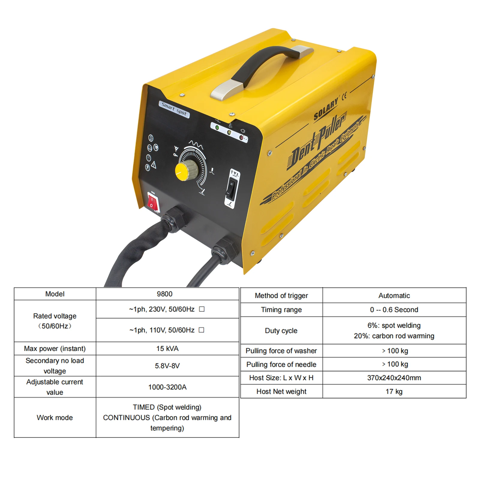 New 9800  Dent Puller Digital Display Welding Body Vehicle Collision Kit Spotter Tools Welder Auto Maintenance