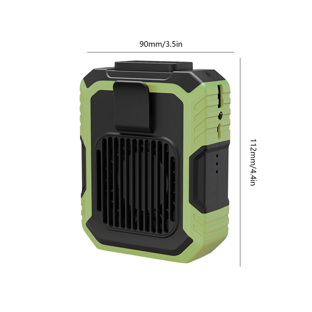 Mini ventilatore portatile USB ricaricabile 4000mAh Ventilatore personale indossabile Alimentazione mobile di emergenza per cantiere/gratto/viaggio/pesca