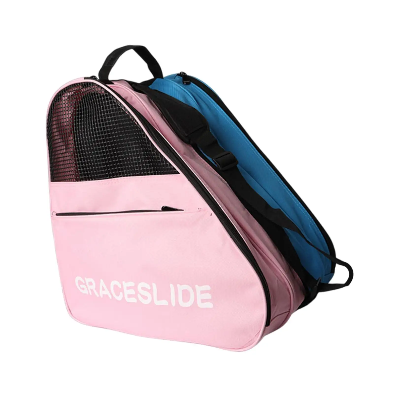 Roller Skating Bag Thickened Oxford Cloth Zipper Compartment Shoulder Handbag for Artistic and Training Activities
