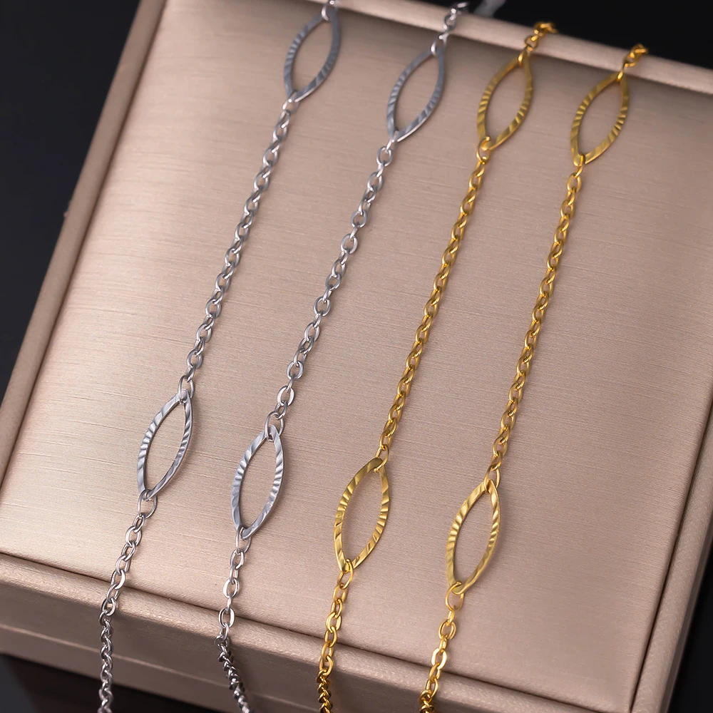 1Meter Edelstahl Gold Farbe Nicht Verblassen Textur Punk Kreis Link Kette Für DIY Halskette Armband Schmuck Machen Zubehör – Detail 5