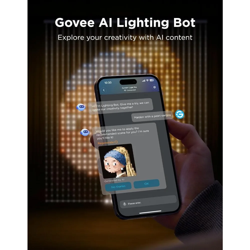 ستارة Lights Pro، ترقية 960 LEDs أضواء ستارة LED ذكية متغيرة الألوان مع AIGC