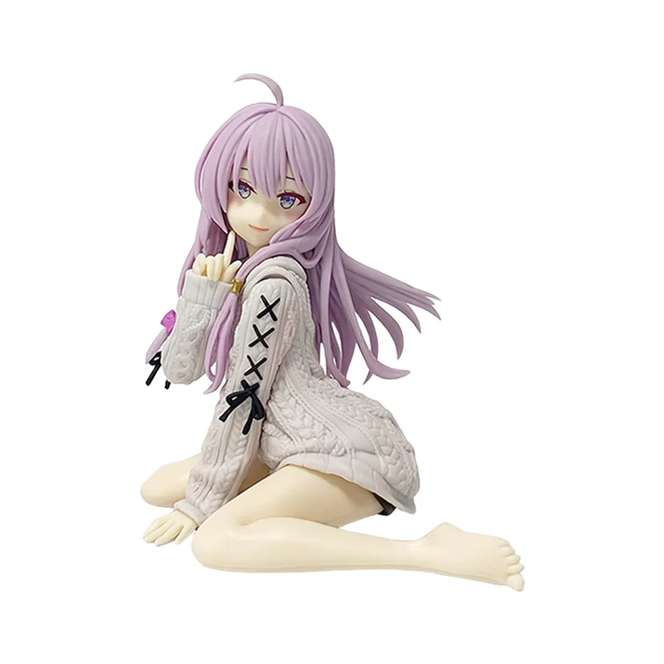 NEW 10cm The Journey Of Elaina Elaina Sitting Reading Anime Girl Figure Model Statue Boys Collection Desktop Decoration Ornament