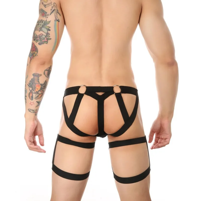 Men's G-string Thongs Erotic Panties Gay Man Plus Size Briefs Underpants Slip Sexy Cotton Pouch Open Back Transparent Lingerie