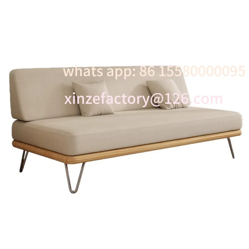 

Customizable wood sofa with backrest