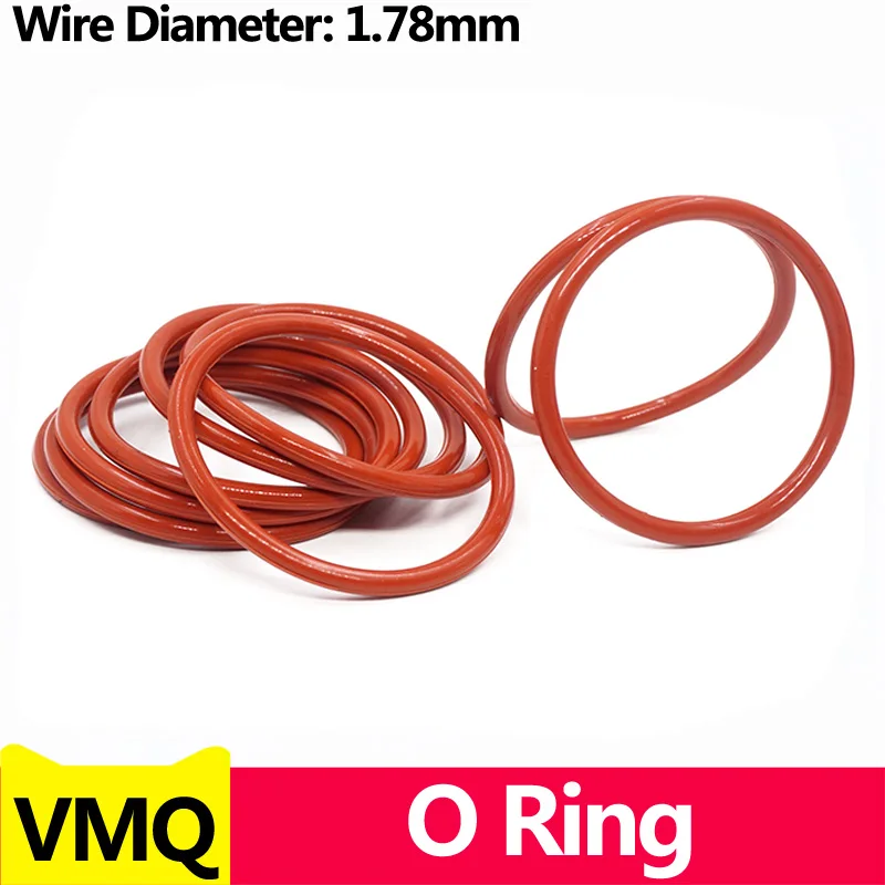 Gomma siliconica O-RING VMQ anelli di tenuta riparazione scheletro guarnizione olio rondella diametro interno 1,78-133.07MM Wire muslimah