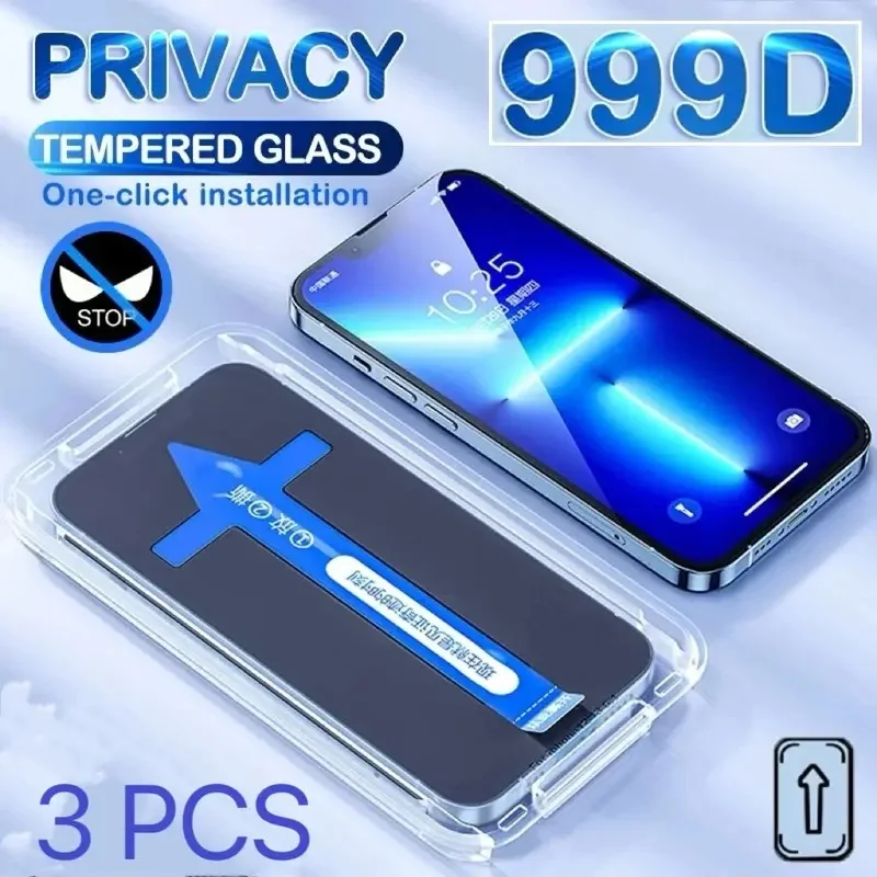 Privacy Tempered Glass For Oneplus 12 11 9 10 Pro 11R Anti Spy Glare curved Screen Protector Automatic installer Protective Film