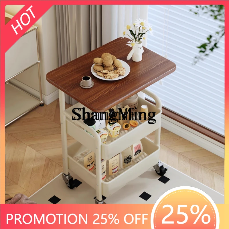 

CL trolley with wheels, bedroom snack storage rack, sofa side table removable storage, bedside table