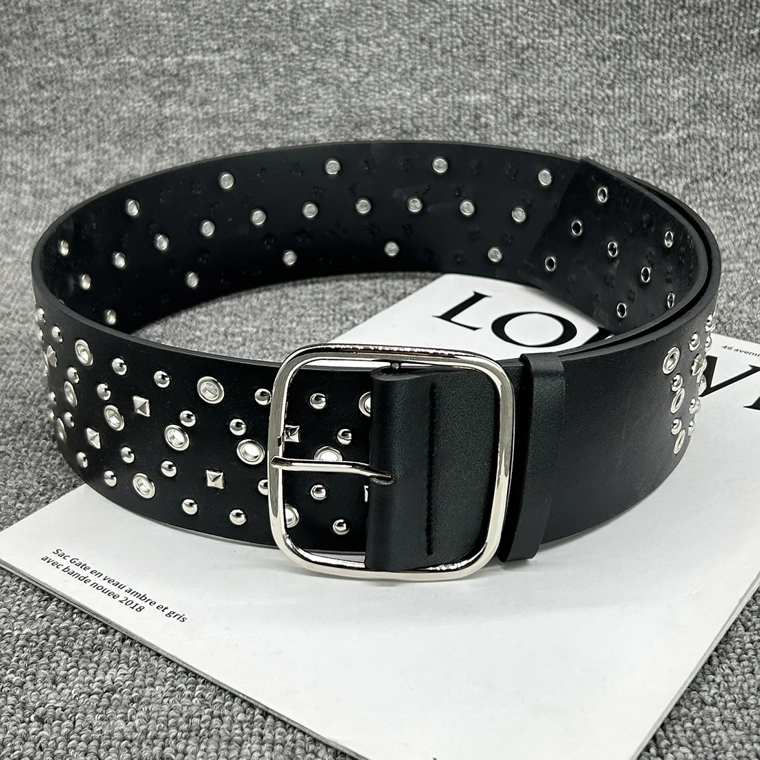 

Punk Casual Hollow Out Decoration Belt for Men Women Cowboy Clothing Accessories Female Fashion Punk PU Leather Y2k Belts 2024