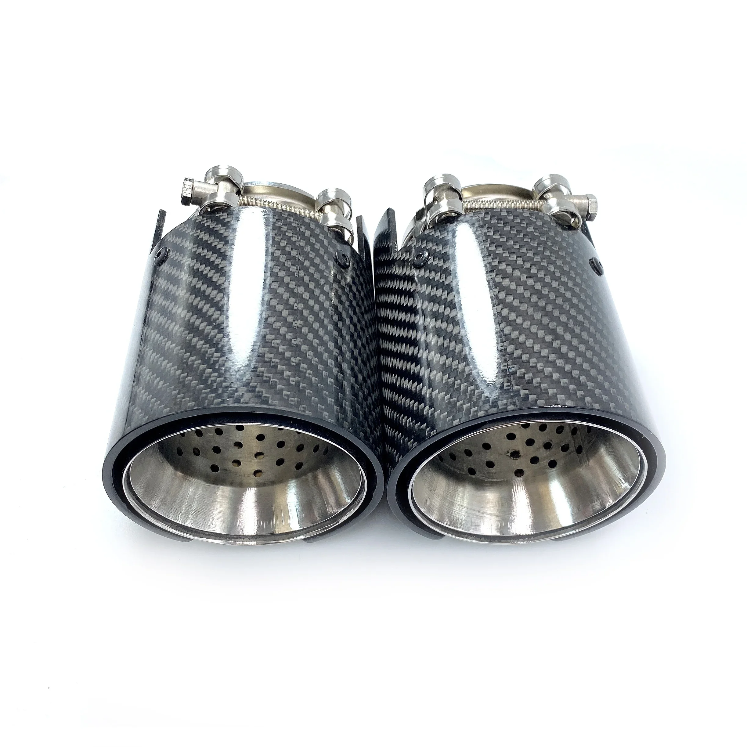 1PCS Real Carbon Fiber Exhaust Pipe Muffler tip For BMW M P exhaust pipe M2 F87 M3 F80 M4 F82 F83 M5 F10 M6 F12 F13