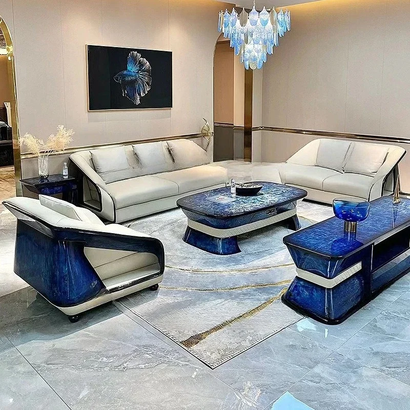 

Легкий роскошный кожаный диван