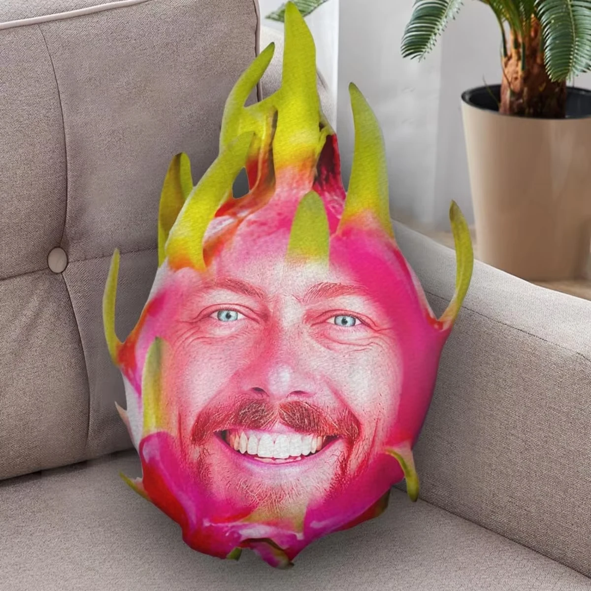 Customized Dragon Fruit Portrait Throw Pillows, Double-Sided Printing, Are the Perfect Gift for Birthday or Festival Celebration