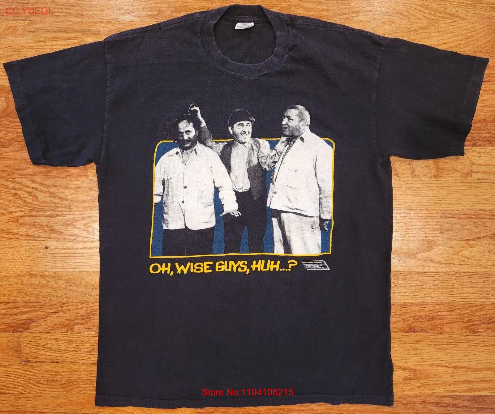 Three Stooges Wise Guys Shirt 1989 XL Preowned Belton Moe Howard, Larry Fine