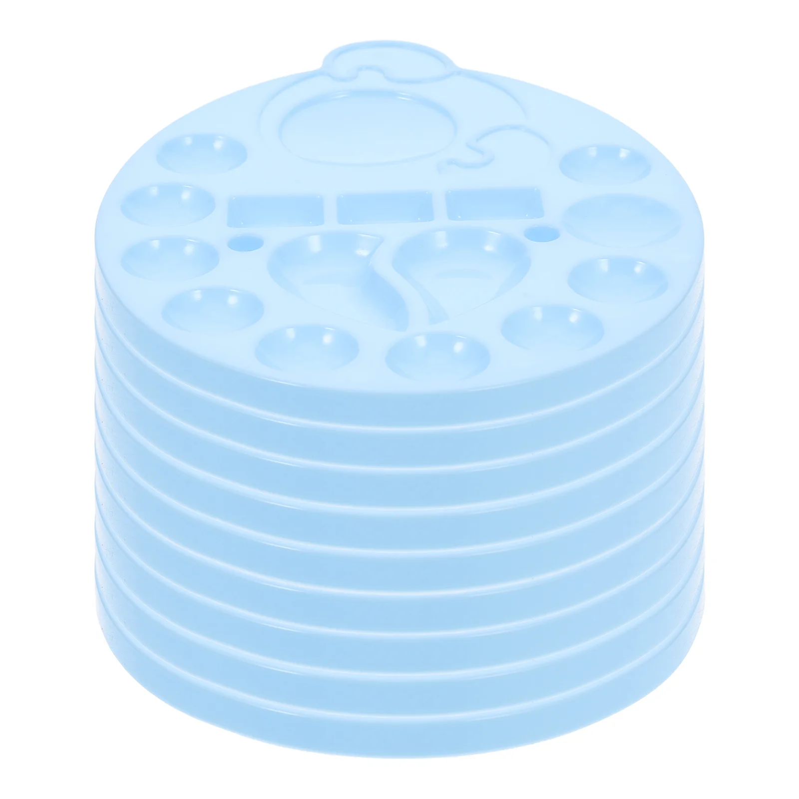 

10Pcs Color Mixing Pallet Watercolor Paint Palette Empty Paint Mixing Tray Pigment Plates Portable Painting Supplies