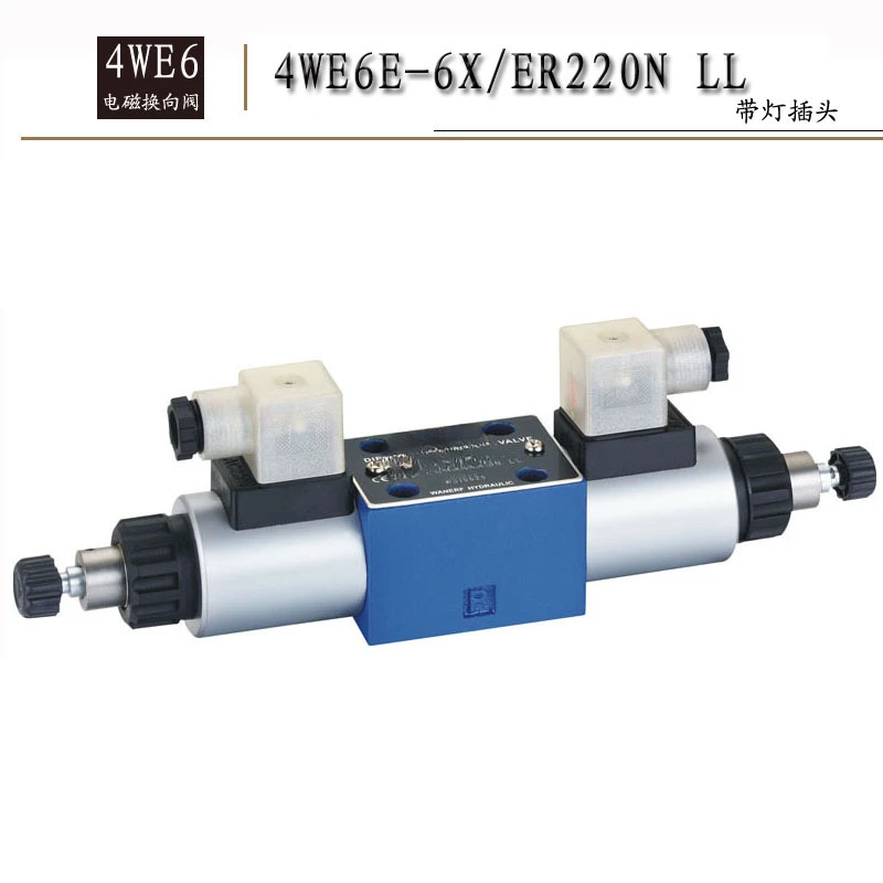 Solenoid directional valve with self-locking button 4WE6 type multi-function symbol selection