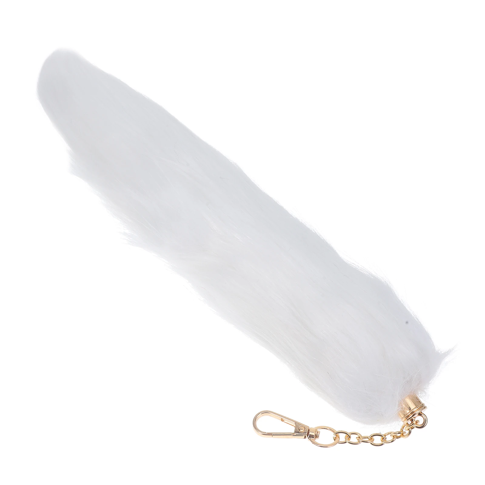 

1Fox Cosplay Costume Tail White Artificial Fur Halloween Party Accessory Prop Fox Tail Shape Necklace