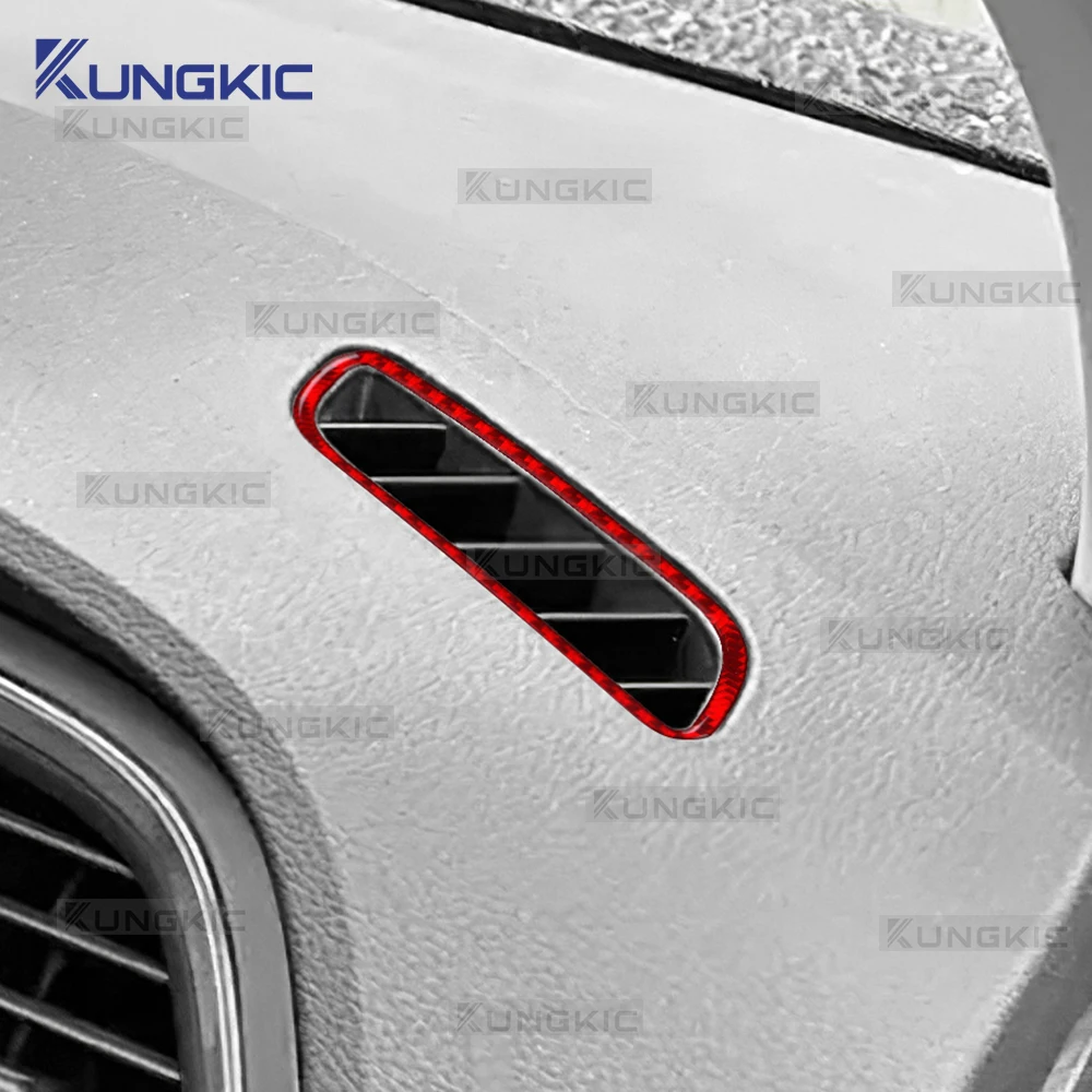Real Soft Carbon Fiber Sticker For SEAT Ateca 5F 2016-2025 For Cupra Ateca 5F 2018-2025 Car Air Outlet side of Instrument Trim - Image 2