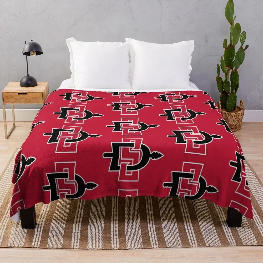 The San Diego State Aztecs baseball icons Throw Blanket