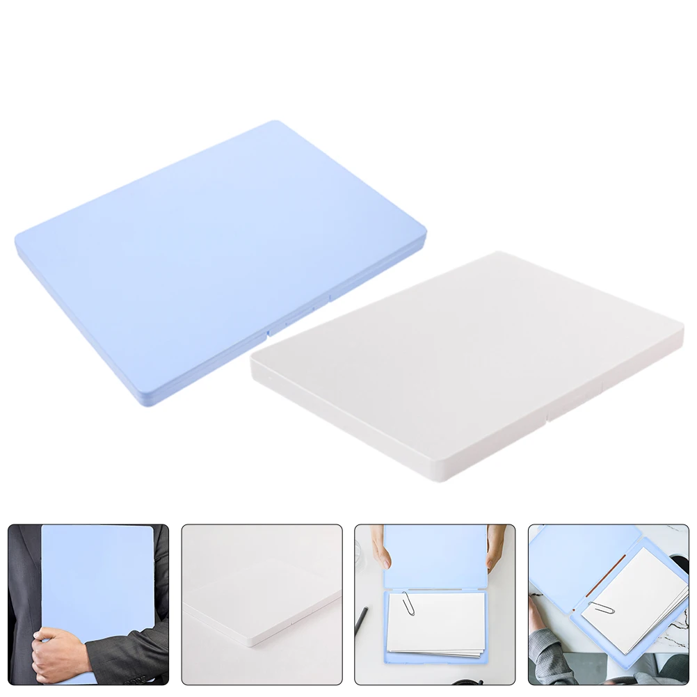 2pcs File Storage Box Document Certificate Card Coin Holder Plastic Office Home Stationery ganizer Photo Case Boxes