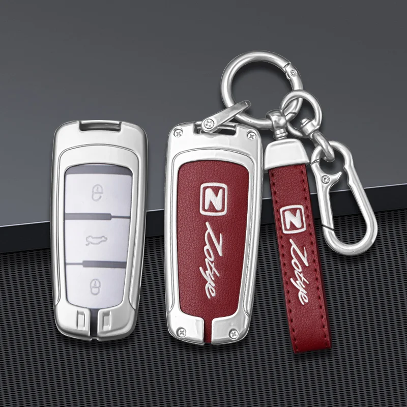 Zinc Alloy Car Key Case Cover Shell Protector for Zotye T600 T700 T300 Z100 Z300 Z700 M300 5008 X7 T200 Keychain Accessories