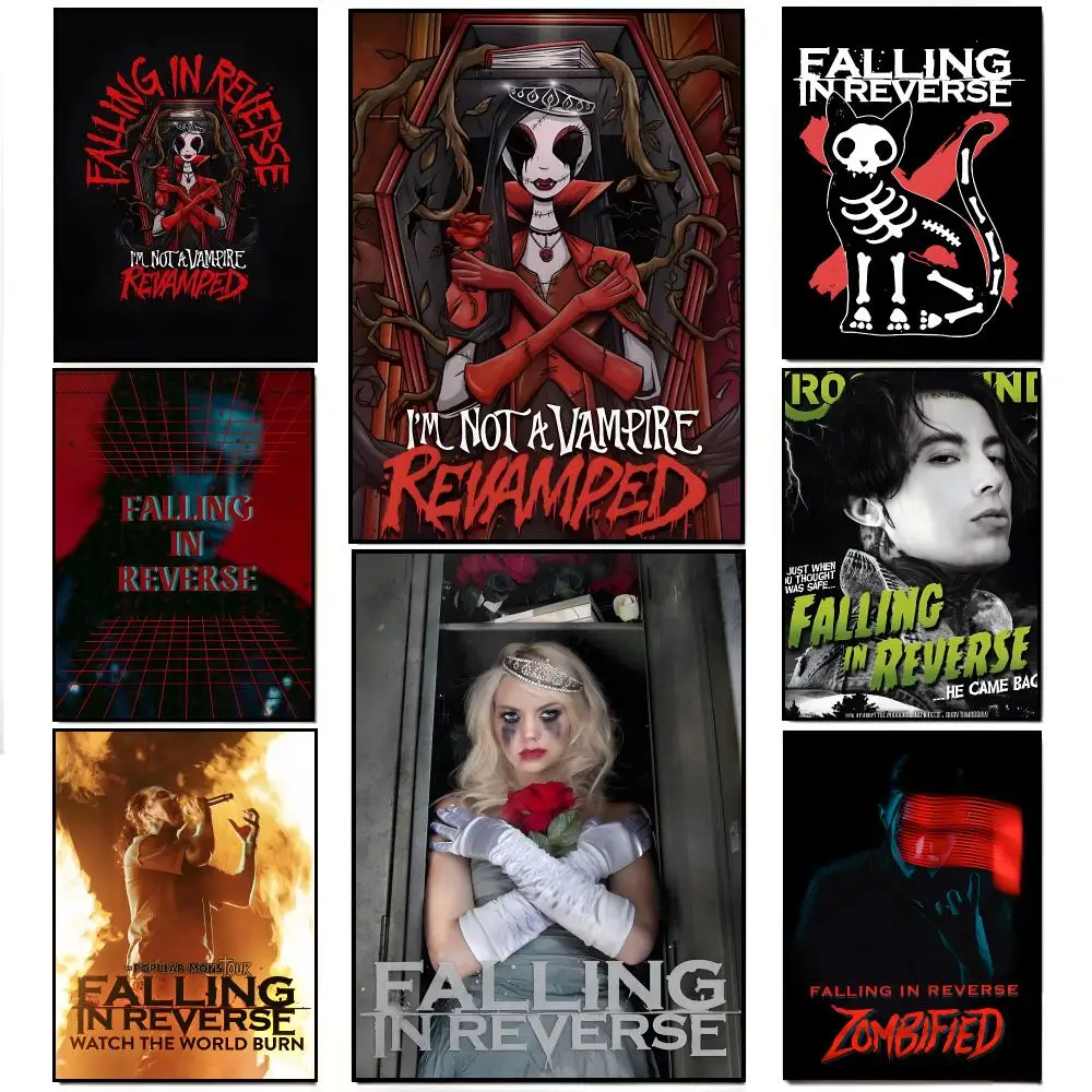 Energetic Rebellious Post-Hardcore F-Falling In Reverse Poster Elegant Indoor Artwork Design & Contemporary Home Decor