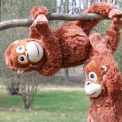 Simulation 66cm Kawaii Lifelike Monkey Orangutan Plushies Dolls Cartoon Stuffed Animals Plush Toys for Kids Birthday Gifts Decor