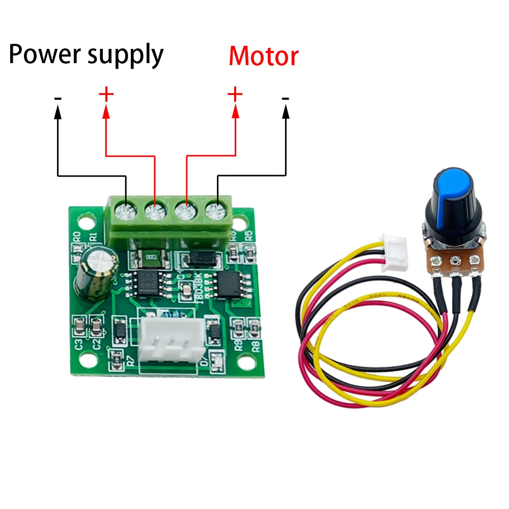 PWM Motor Speed Controller Automatic DC Motor Regulator Control Module Low Voltage DC 1.8V to 15V 2A