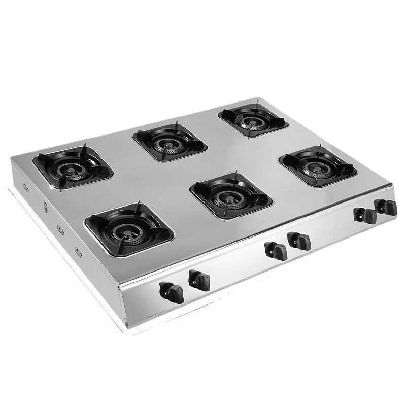 LPG NG 3 4 6 8 Burners Multi Pot Stove Widens Porridge Cooking Porous Portable Gas Cooker Stove Prices With Large Spacing Range