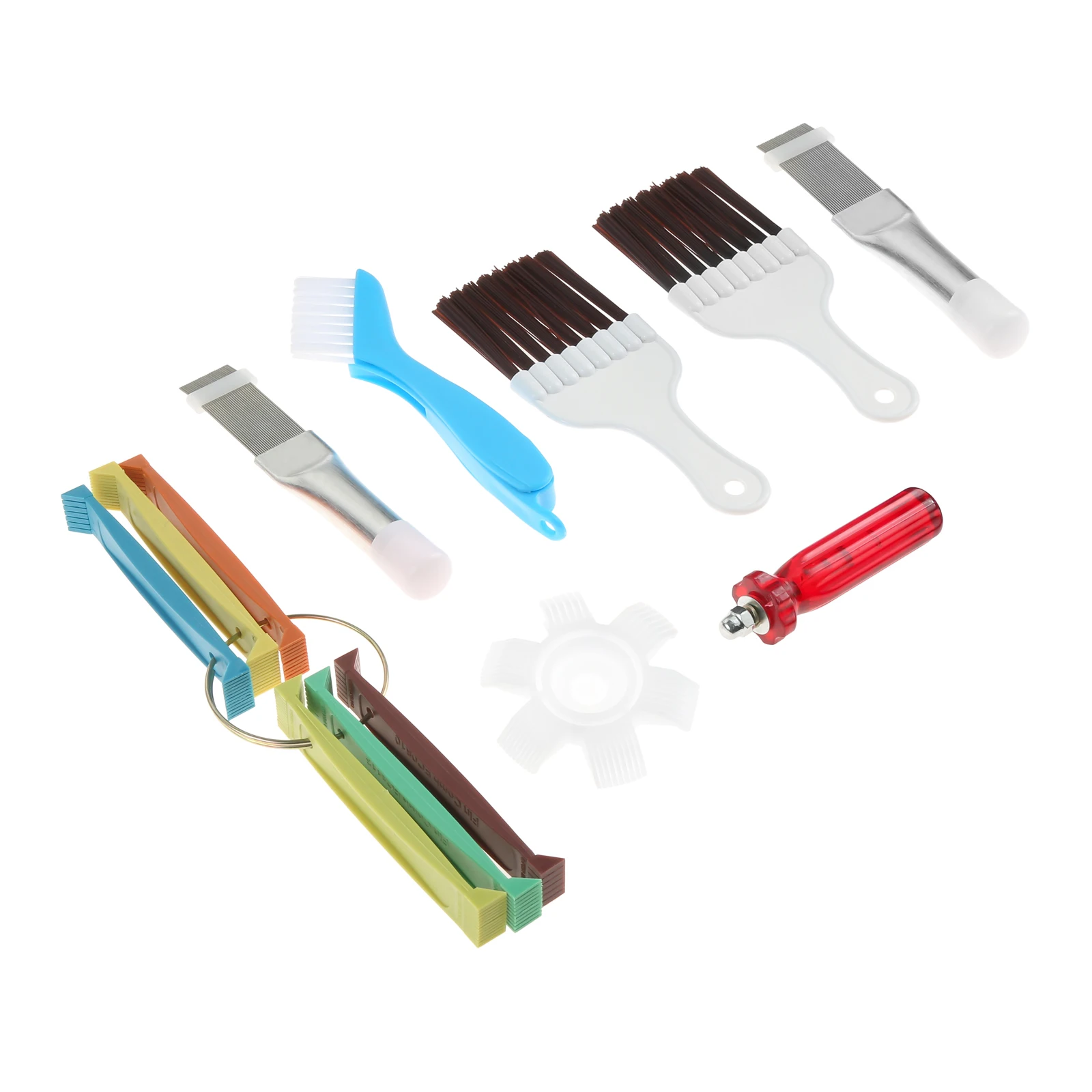 7pcs/1kit Air Conditioner Condenser Fin Cleaning Brush FCR-6 Comb Tool AC Coil Cleaners Fin Evaporator Radiator Repairing Clean