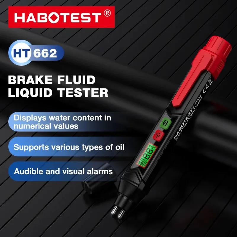 Portable brake fluid oil tester compatible with automotive maintenance oil content moisture analyzer HT662