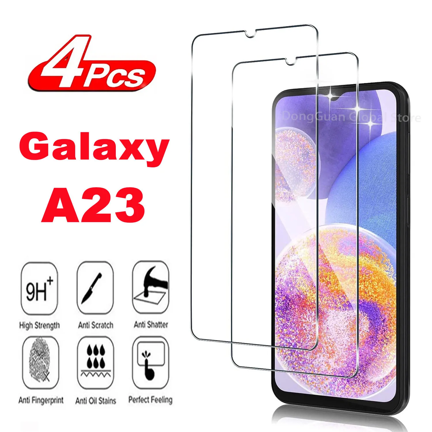 

2/4Pcs HD Screen Protector For Samsung Galaxy A23 5G 9H Tempered Glass Film