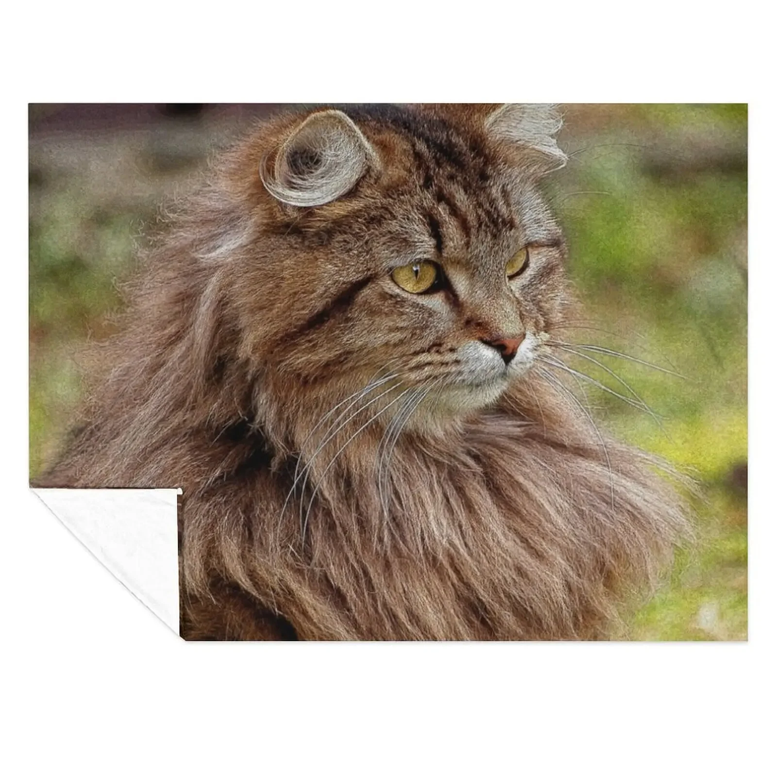 

Maine Coon Cat Artwork Throw Blanket Baby Beach Quilt Nap Blankets