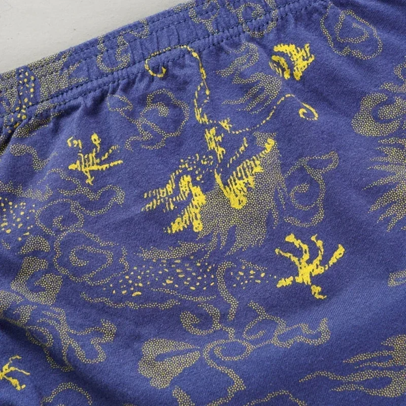 2 комплекта мужского хлопкового нижнего белья с принтом, большие размеры, свободные трусы, влагоотводящие дышащие трусики