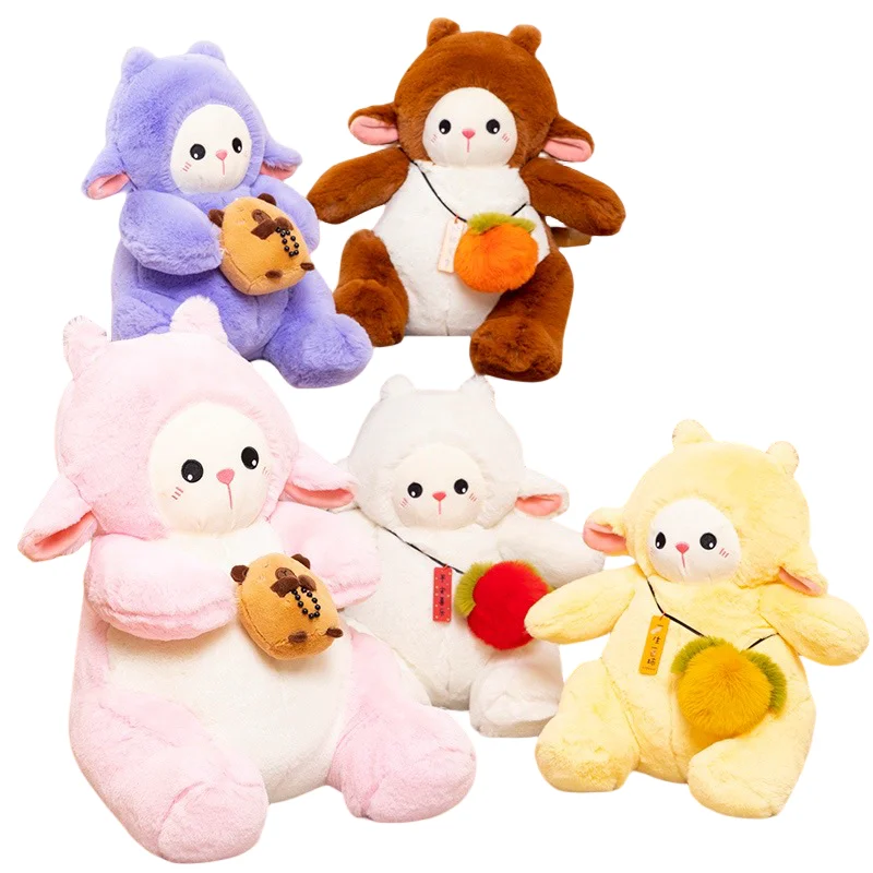 

40/60CM Kawaii Creative Colorful Sleeping Sheep Soft Plush Toys Accompany Dolls Decoration Girls Kids Birthday Christmas Present