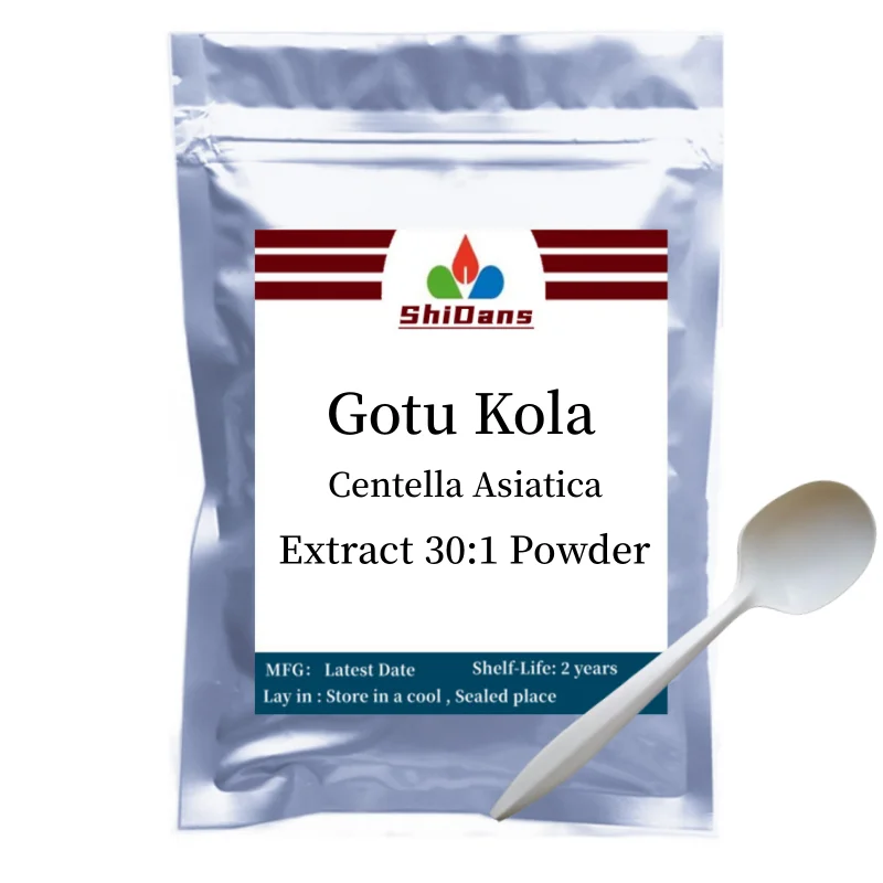 Extracto de Gotu Kola Centella asiática, polvo 30:1, reconstrucción de la piel, antienvejecimiento, blanqueamiento, reparación de cicatrices, Envío Gratis