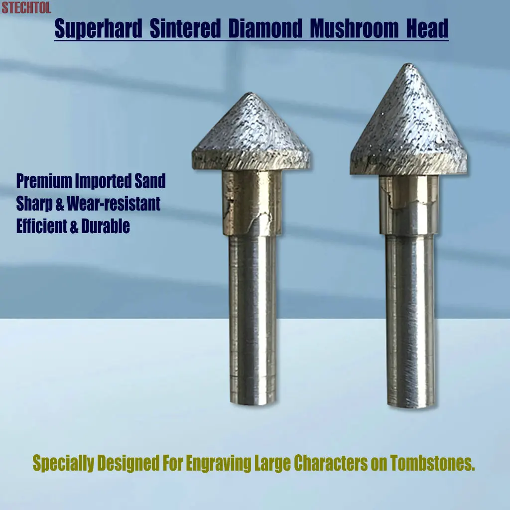

6/8mm Sintered Diamond CNC Router Milling Bit Granite Engraving Cutter Stone Carving Tool Taper Endmill for Lettering Tombstone